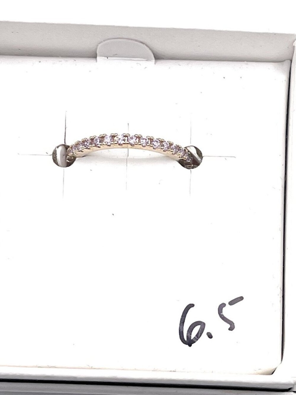 Birthday - Pink (October) Pave Chloe + Isabel Stacking Ring Size 6.5 (1999)